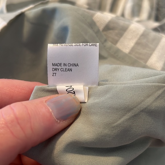 NWT Gianni Bini Sage/White Stripped Slip On Dress w/ shutter sleeves  Size Small - Picture 11 of 12